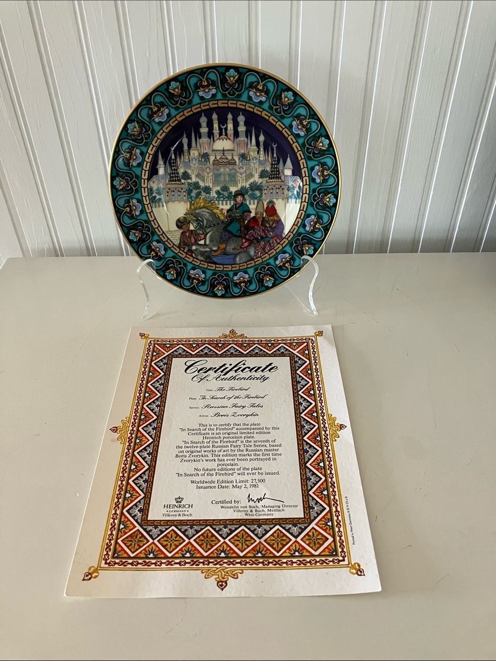 Vintage 1981 Collectible Plate from Russian Fairy Tales Series